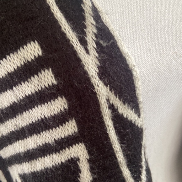Nordstrom BP black white open sweater cardigan aztec sweater oversize kimono S - Picture 14 of 16